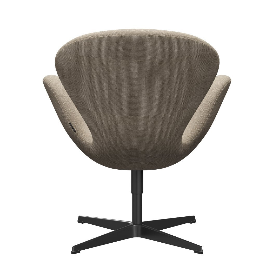 Fritz Hansen Swan Lounge Chair, Black Lacquered/Hallingdal Sand