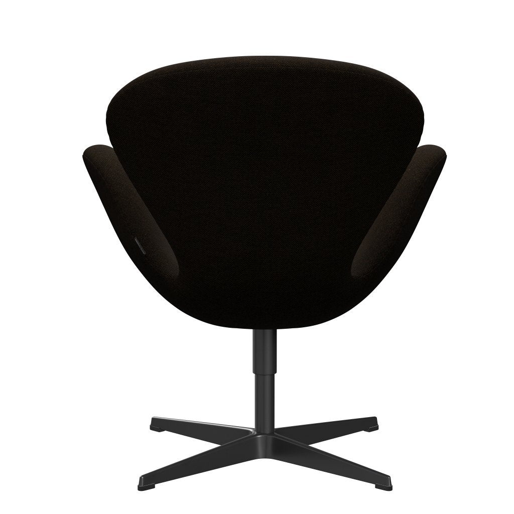 Fritz Hansen Swan Lounge Chair, Black Lacquered/Hallingdal Black/Brown