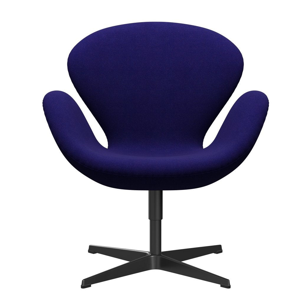 Fritz Hansen Swan Lounge, czarny lakier/hallingdal violet ciemny