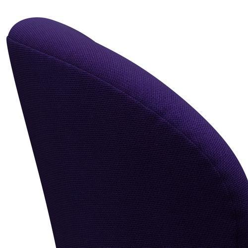 Fritz Hansen Swan Lounge Chair, Black Lacquered/Hallingdal Violet