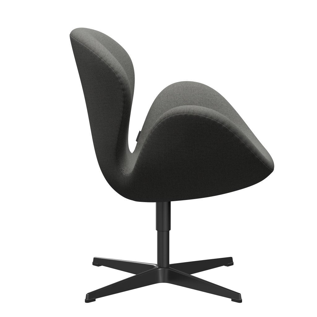 Fritz Hansen Swan Lounge Chair, Black Lacquered/Re Wool Taupe/Natural