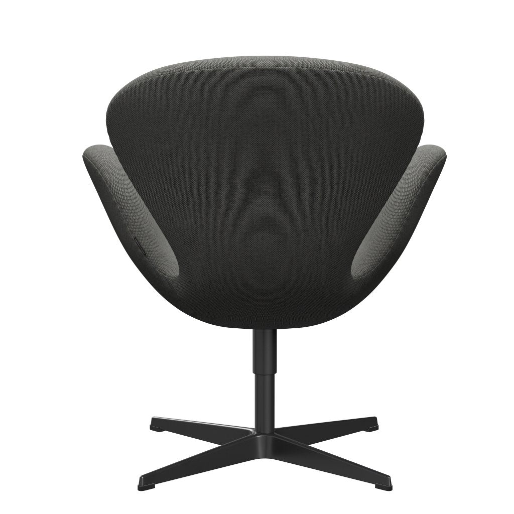 Fritz Hansen Swan Lounge Chair, Black Lacquered/Re Wool Taupe/Natural