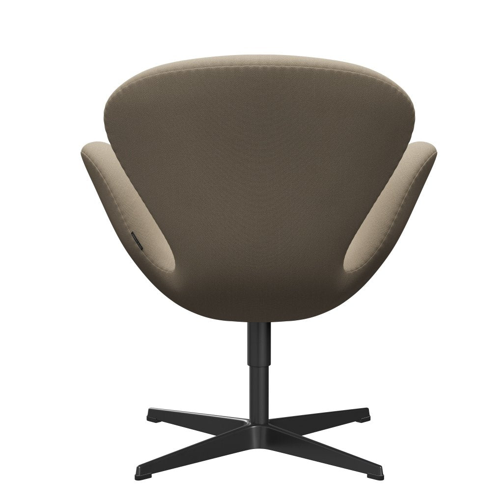 Fritz Hansen Swan Lounge, czarny lakier/Steelcut Beige