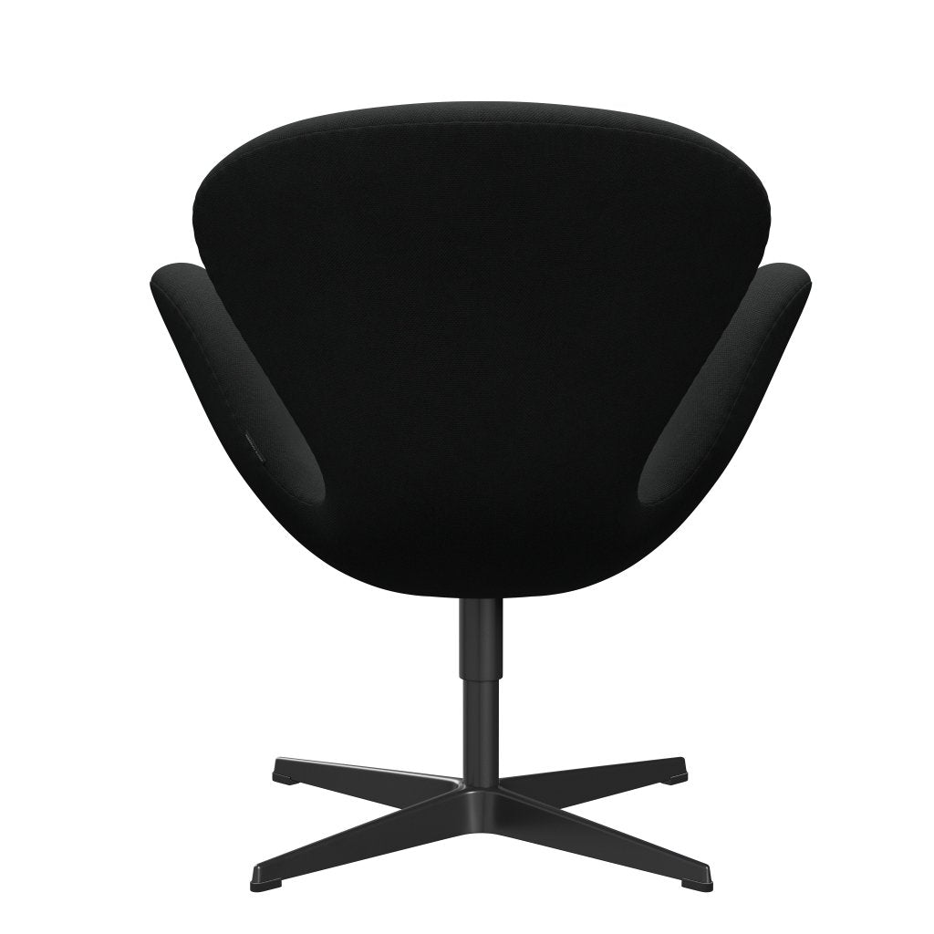 Fritz Hansen Swan Lounge Chair, Black Lacquered/Steelcut Dark Brown (380)