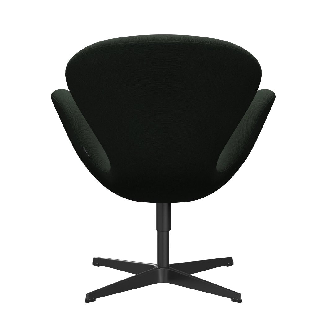 Fritz Hansen Swan Lounge, czarny lakier/Steelcut Dark Army Green