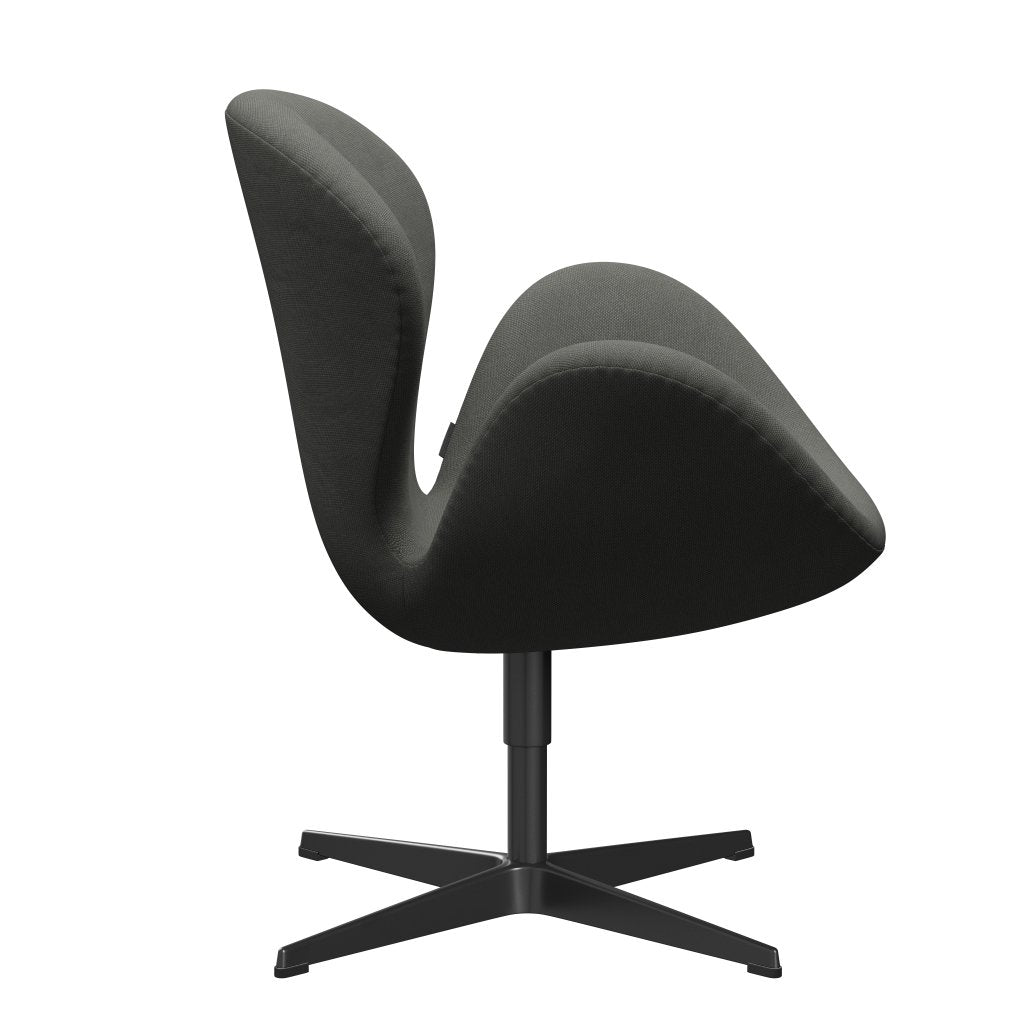 Fritz Hansen Swan Lounge, czarny lakier/Steelcut Grey