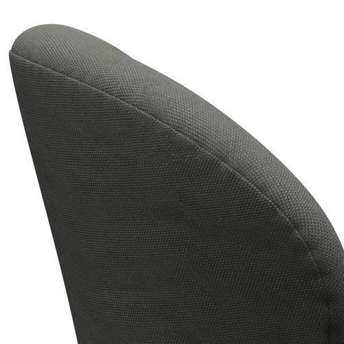 Fritz Hansen Swan Lounge Chair, Black Lacquered/Steelcut Grey