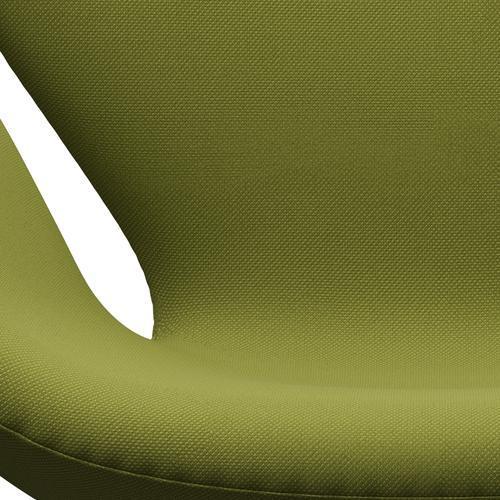 Fritz Hansen Swan Lounge Chair, Black Lacquered/Steelcut Light Military Green