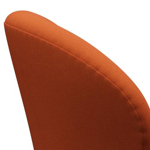 Fritz Hansen Swan Lounge, czarny lakier/Steelcut Orange Dark