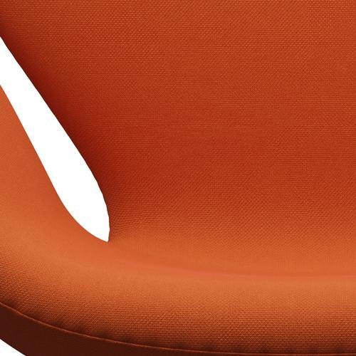 Fritz Hansen Swan Lounge, czarny lakier/Steelcut Orange Dark