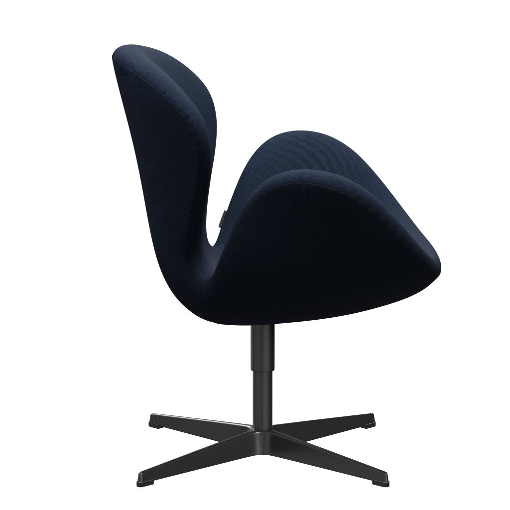 Fritz Hansen Swan Frea, czarny lakier/Steelcut Ocean Blue Dark