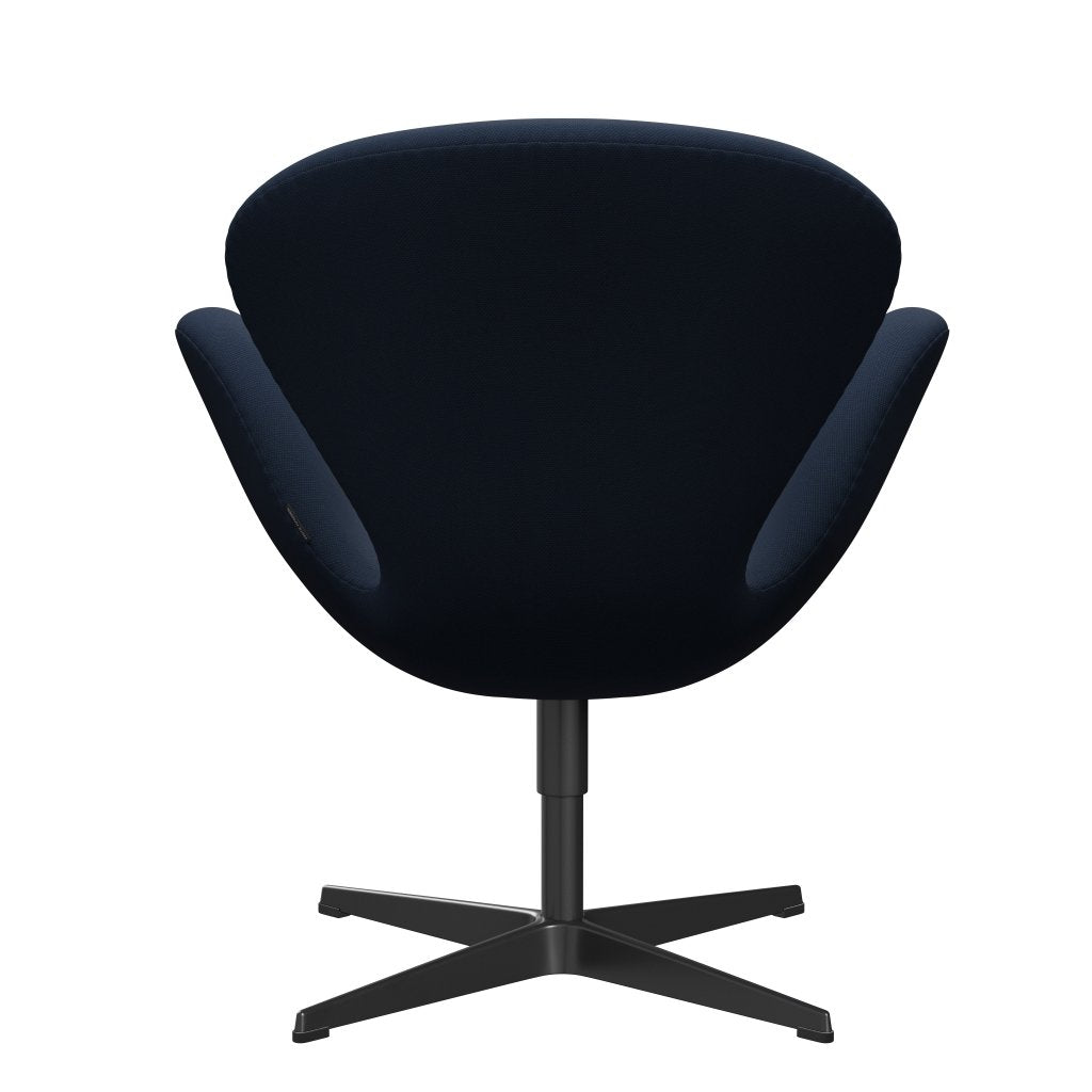 Fritz Hansen Swan Frea, czarny lakier/Steelcut Ocean Blue Dark