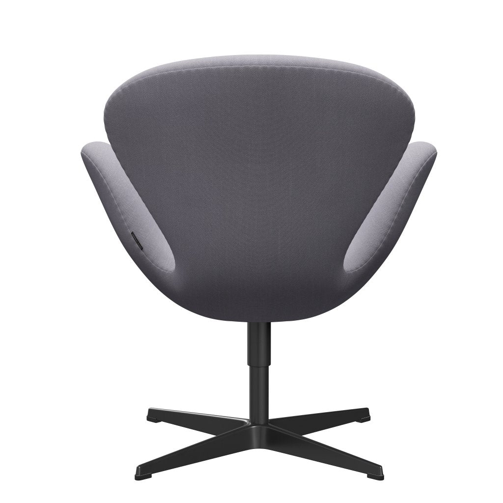 Fritz Hansen Swan Lounge Chair, Black Lacquered/Steelcut Siber Grey Light