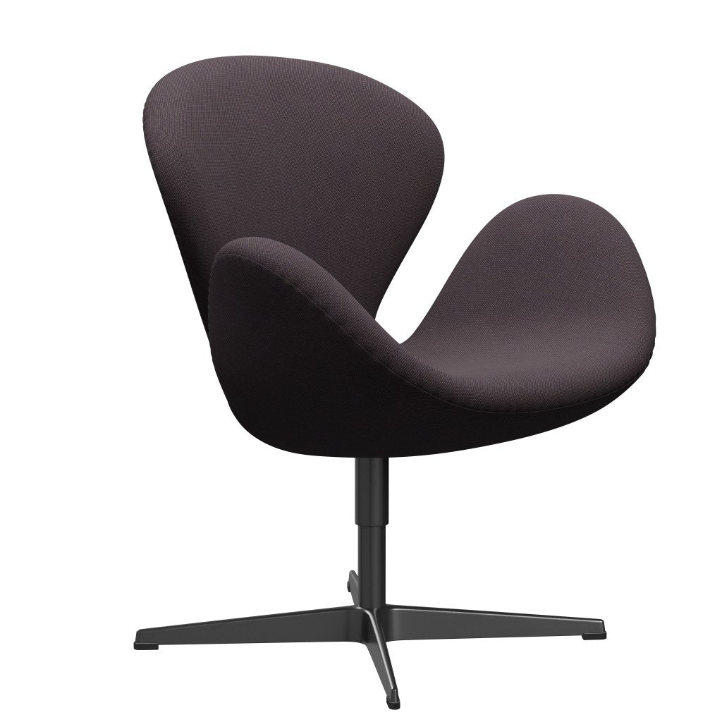 Fritz Hansen Swan Lounge, czarny lakier/Steelcut Trio Brown