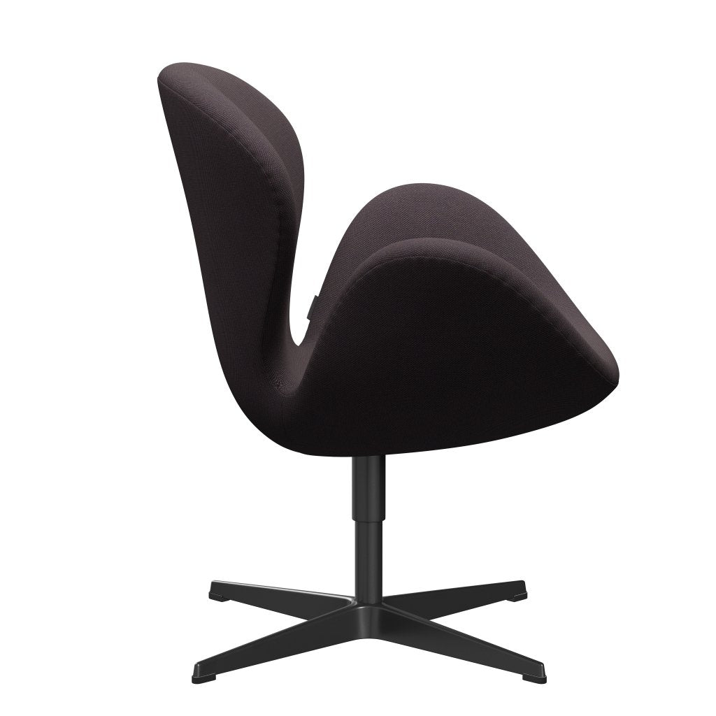 Fritz Hansen Swan Lounge, czarny lakier/Steelcut Trio Brown