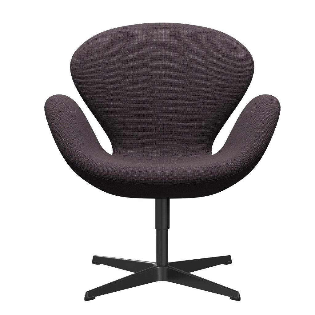 Fritz Hansen Swan Lounge, czarny lakier/Steelcut Trio Brown