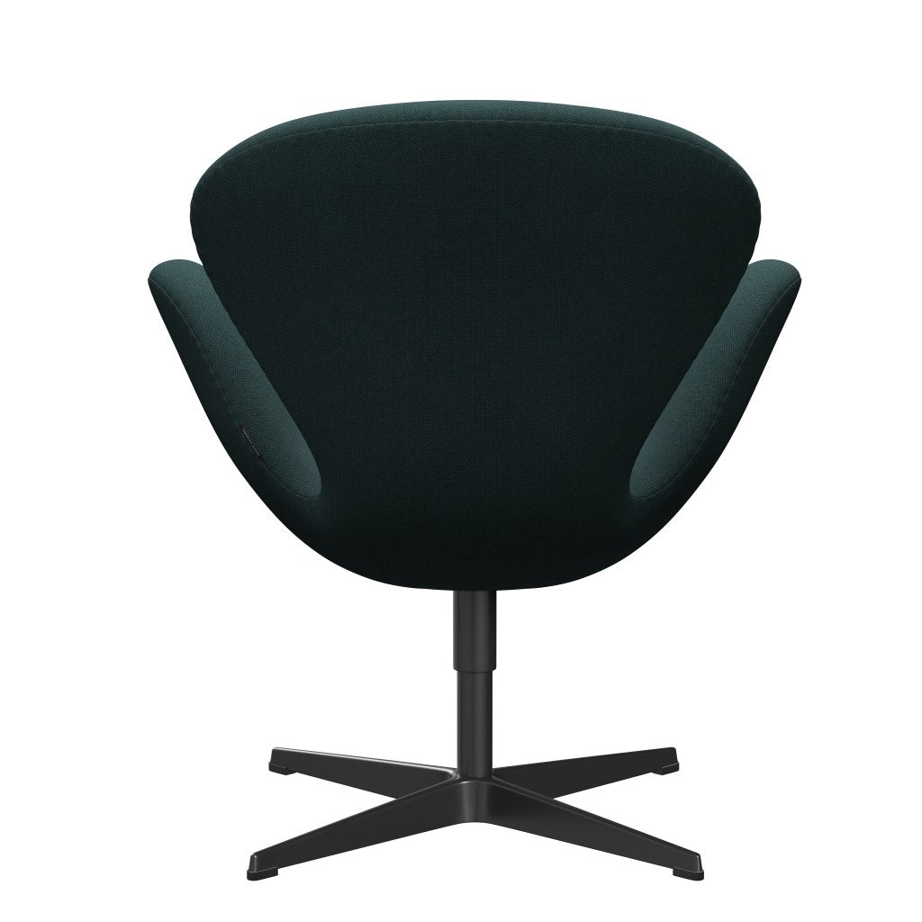 FRITZ HANSEN SWAN SALOUNGE, czarny lakier/Steelcut Trio Bottle Green