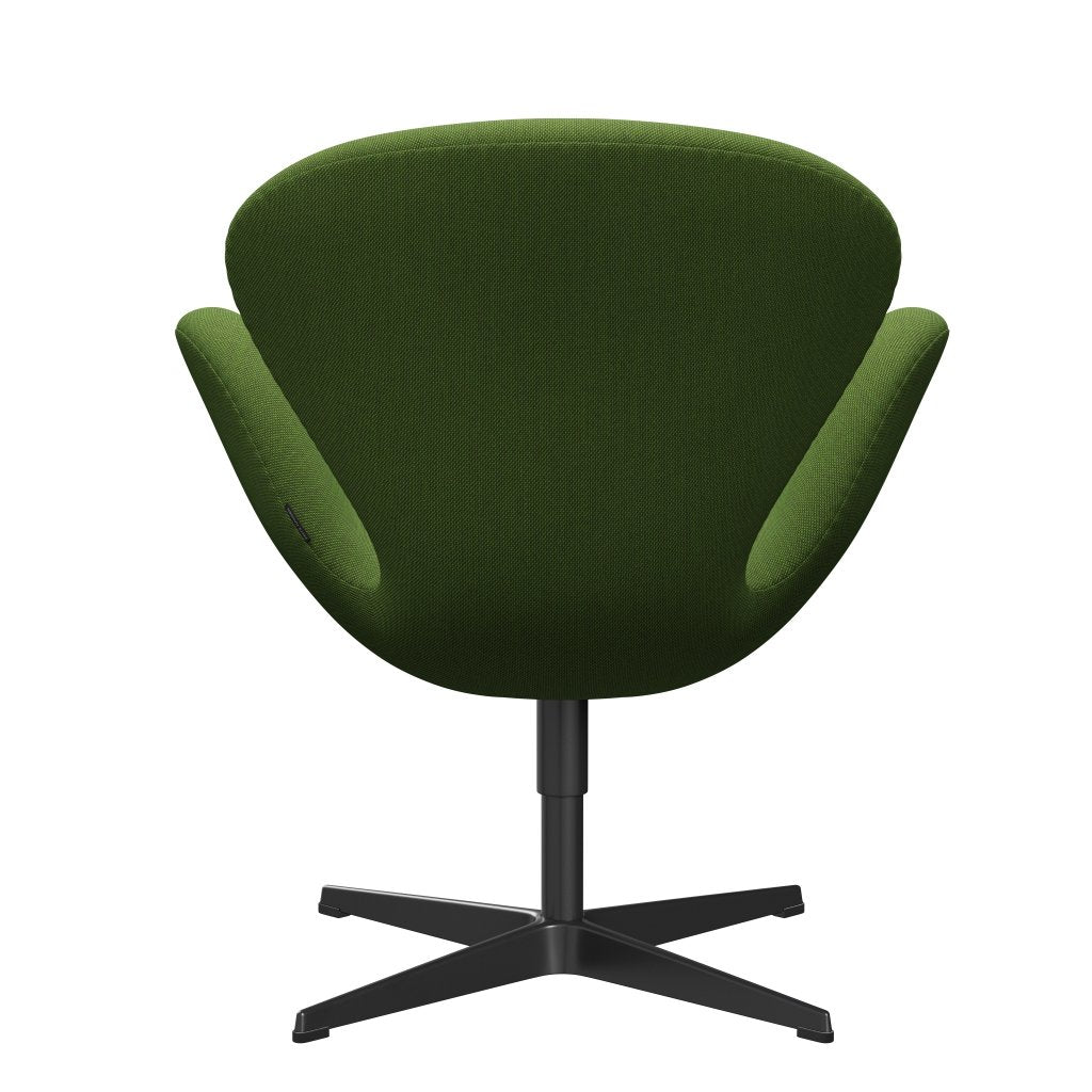 Fritz Hansen Swan Sallo -Lounge, czarny lakier/Steelcut Trio Grass Green