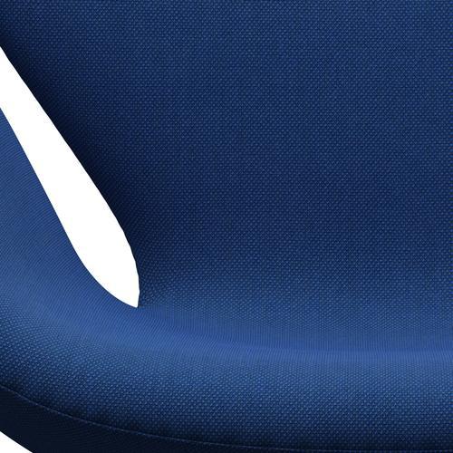 Fritz Hansen Swan Lounge, czarny lakier/Steelcut Trio Cobalt Blue