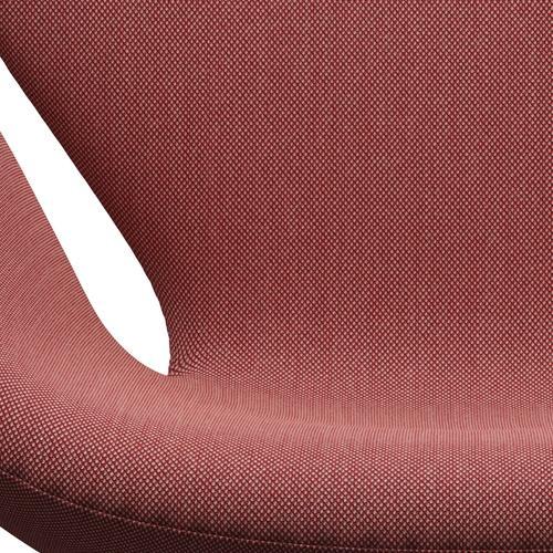 Fritz Hansen Swan Lounge, czarny lakier/Steelcut Trio Pink/Red/Black