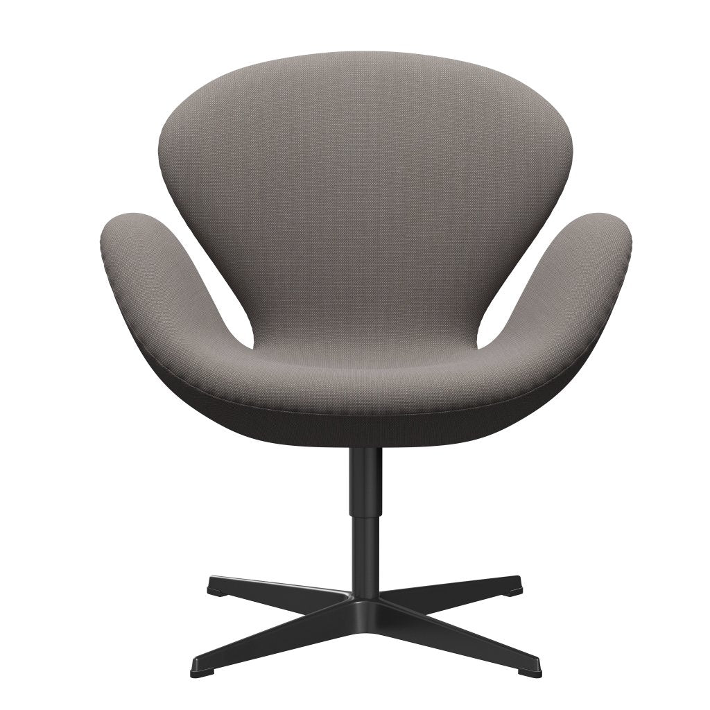 Fritz Hansen Swan Sallo -Lounge, czarny lakier/Steelcut Trio Sand Dark