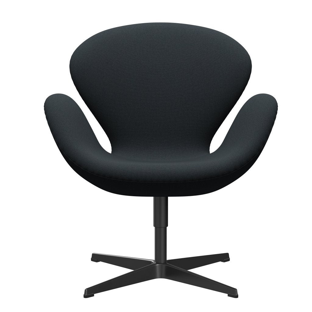 Fritz Hansen Swan Lounge, czarny lakier/Steelcut Trio Black