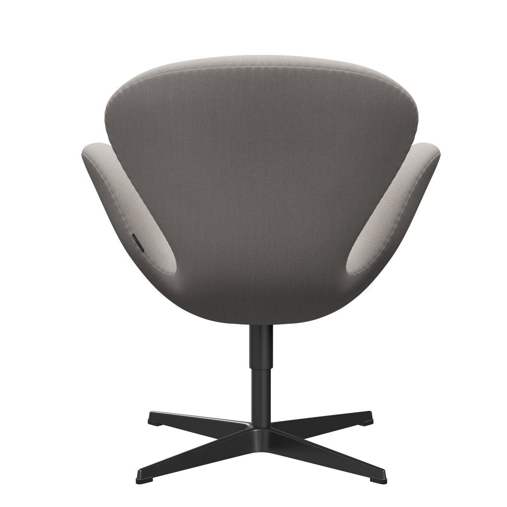 Fritz Hansen Swan Lounge, czarny lakier/Steelcut Trio White & Grey