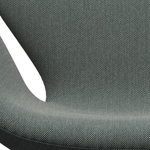 Fritz Hansen Swan Frea, czarny lakier/Steelcut Trio White/Dark Green