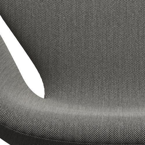 FRITZ HANSEN SWAN SALOUNGE, czarny lakier/Steelcut Trio White/Black