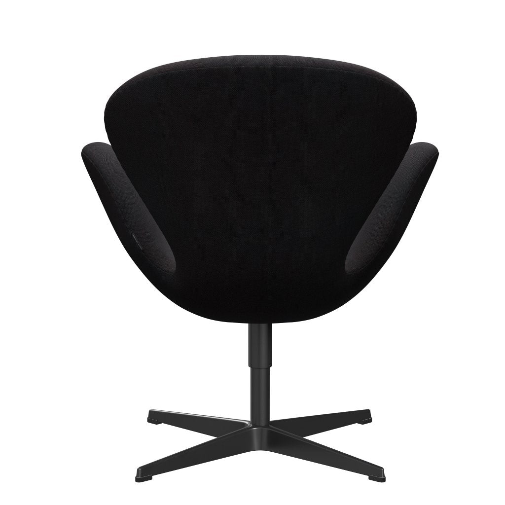 Fritz Hansen Swan Lounge Chair, Black Lacquered/Sunniva Black (683)