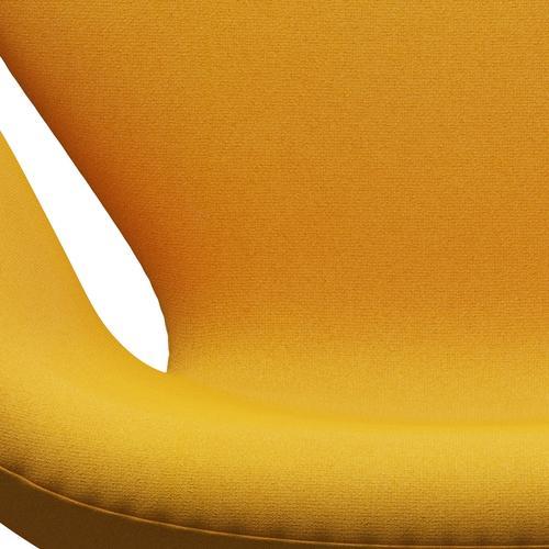 Fritz Hansen Swan Lounge Chair, Black Lacquered/Tonus Mustard