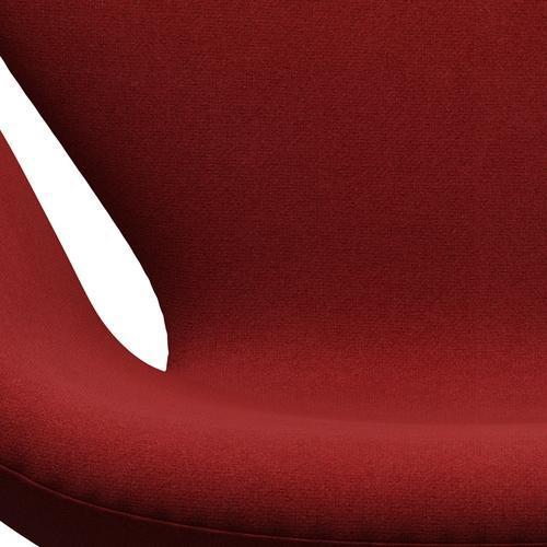 Fritz Hansen Swan Lounge Chair, Black Lacquered/Tonus Burnt Red