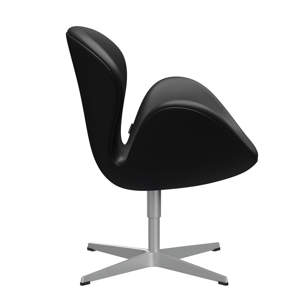 Fritz Hansen Swan Lounge Chair, Silver Grey/Aura Black