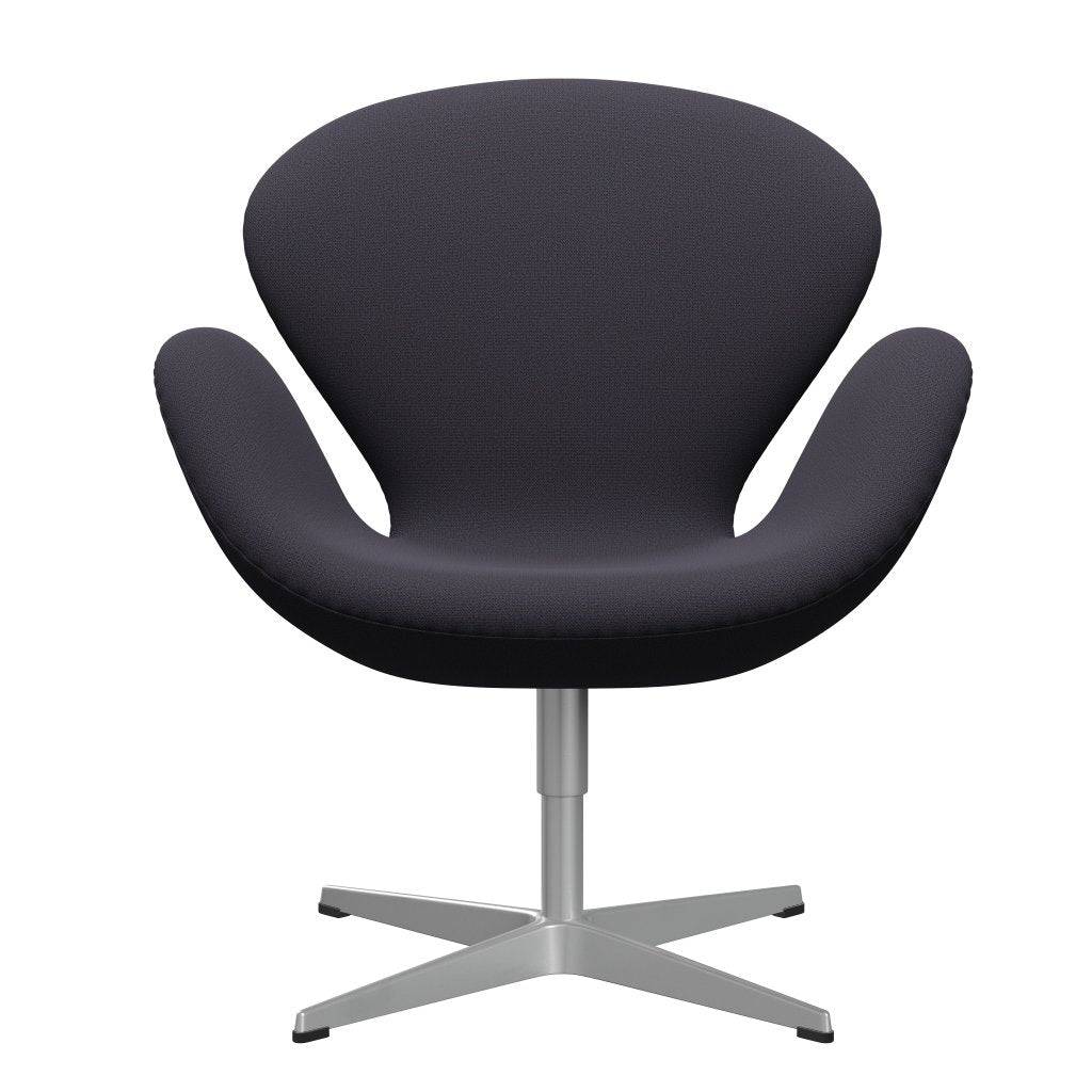 Fritz Hansen Swan Lounge Chair, Silver Grey/Capture Blue Charcoal