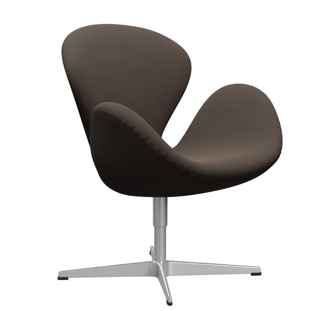 Fritz Hansen Swan Lounge Chair, Silver Grey/Capture Brown/Green