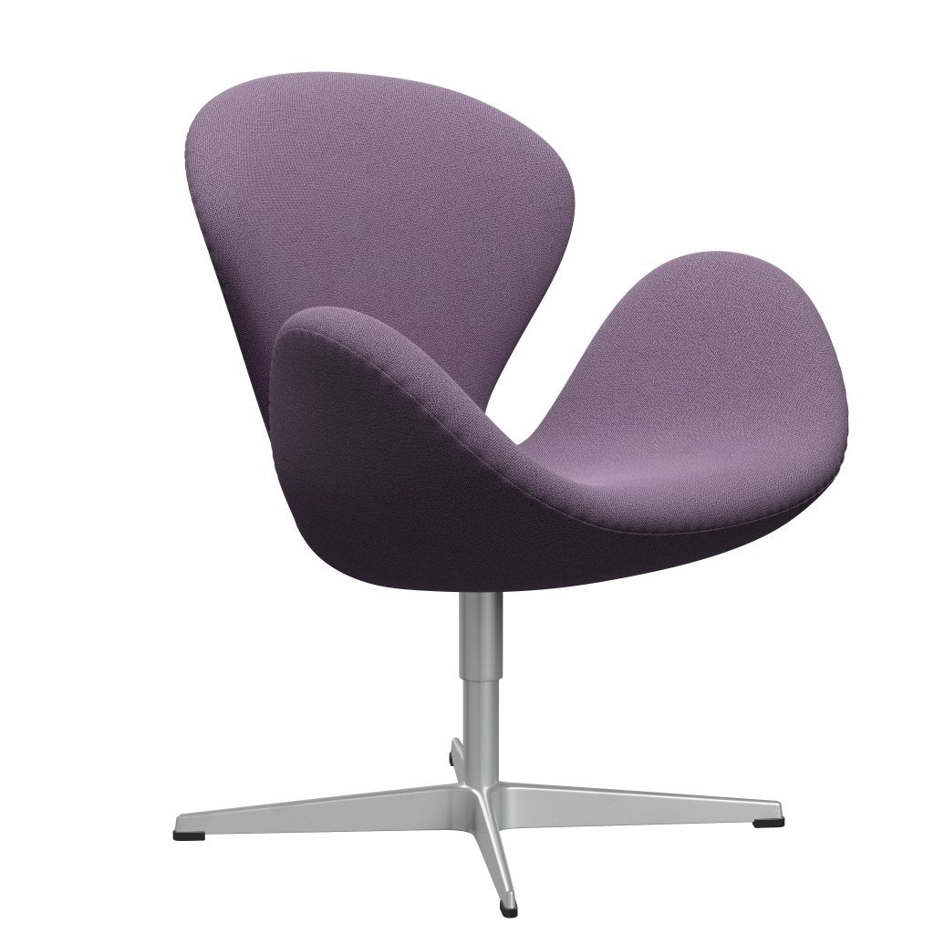 Fritz Hansen Swan Lounge Chair, Silver Grey/Capture Light Violet