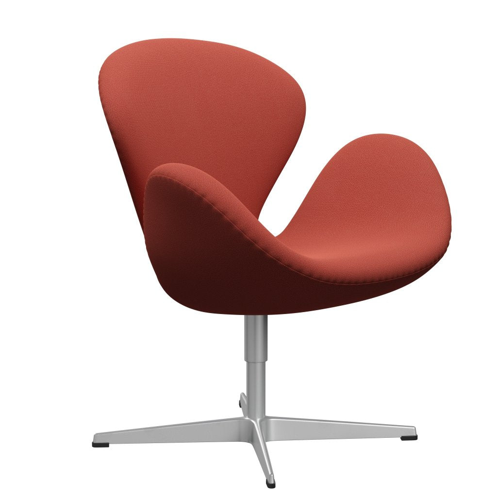 Fritz Hansen Swan Lounge Chair, Silver Grey/Capture Orange Dark