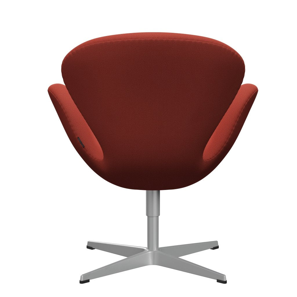 Fritz Hansen Swan Lounge Chair, Silver Grey/Capture Orange Dark