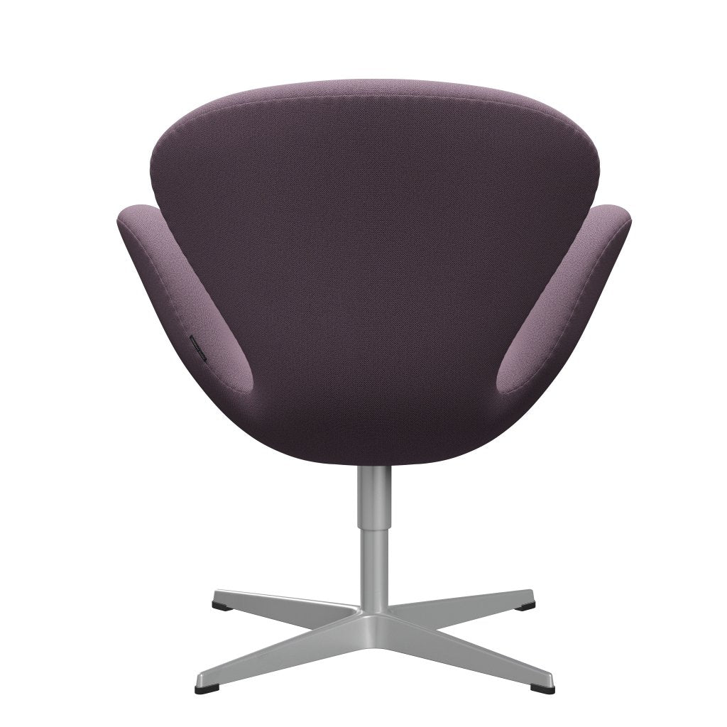 Fritz Hansen Swan Lounge, srebrny szary/Capture Violet/Brown