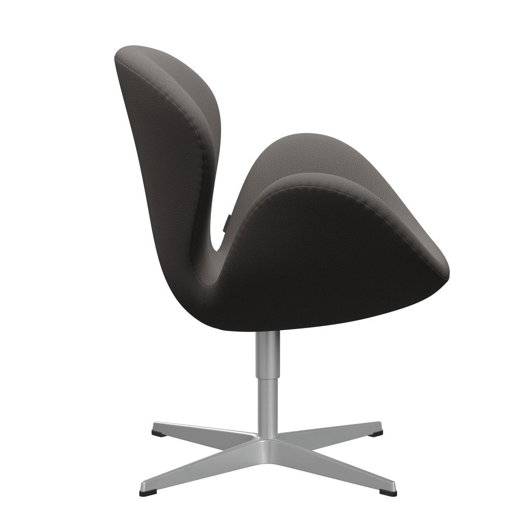 Fritz Hansen Swan Lounge Chair, Silver Grey/Capture Warm Dark Grey