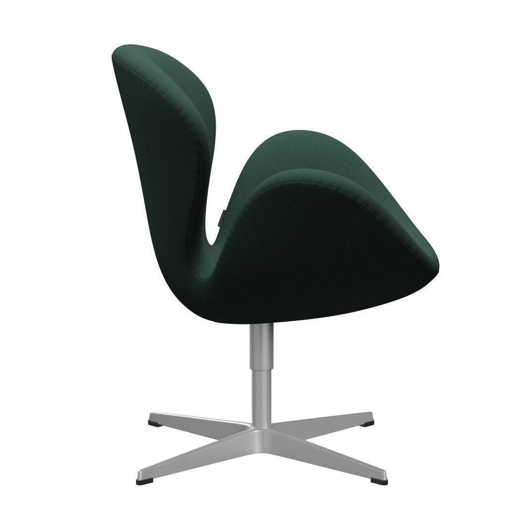 Fritz Hansen Swan Lounge Chair, Silver Grey/Christianshavn Dark Green Uni