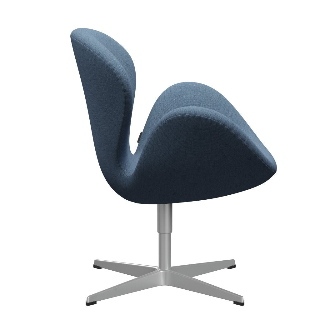 Fritz Hansen Swan Lounge Chair, Silver Grey/Christianshavn Light Blue