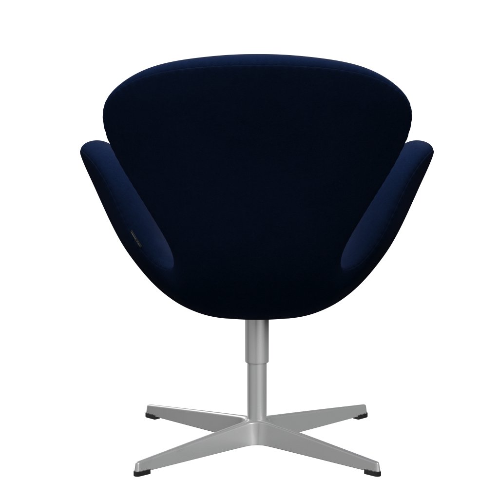 Fritz Hansen Swan Lounge Chair, Silver Grey/Comfort Dark Blue/Grey