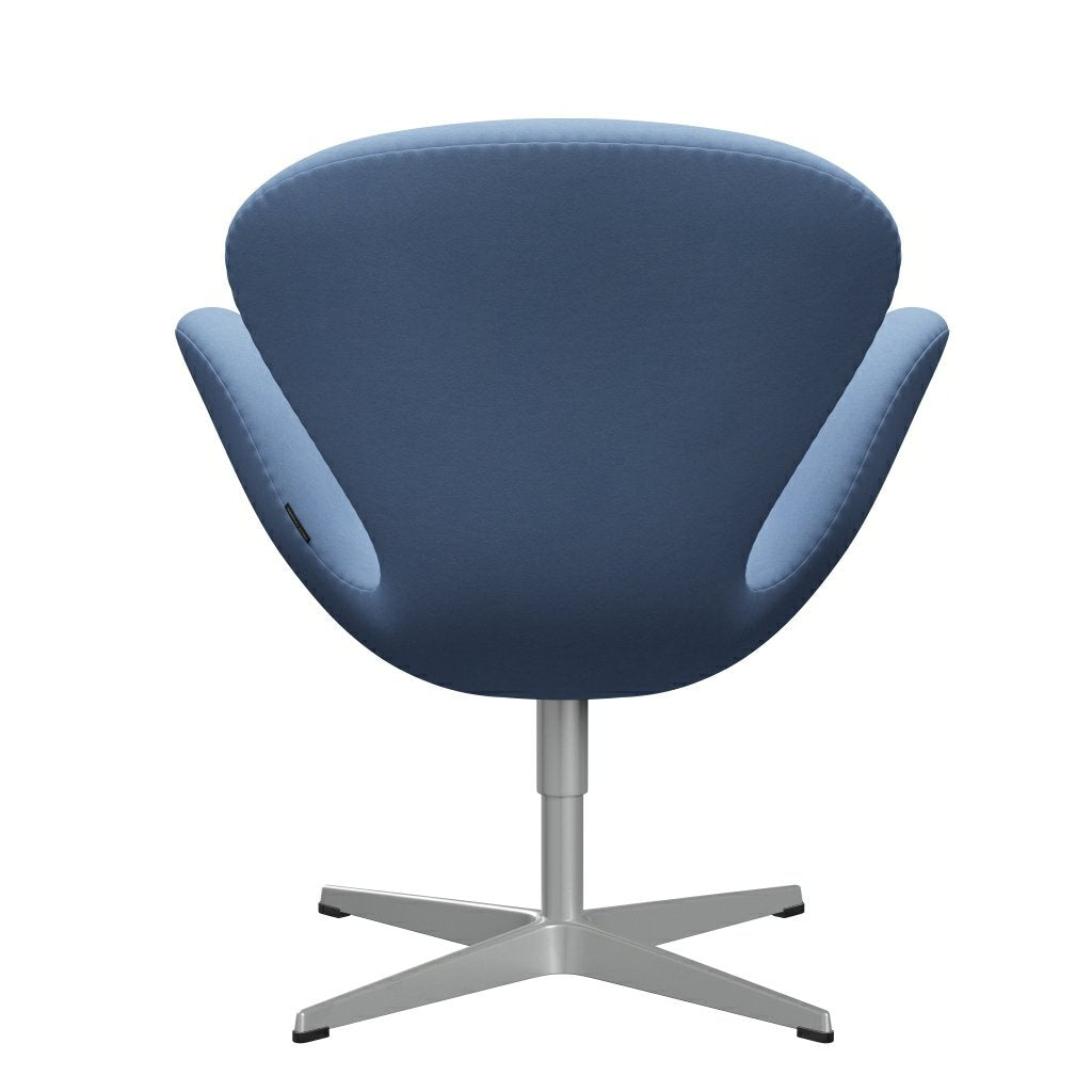 Fritz Hansen Swan Lounge Chair, Silver Grey/Comfort White/Blue