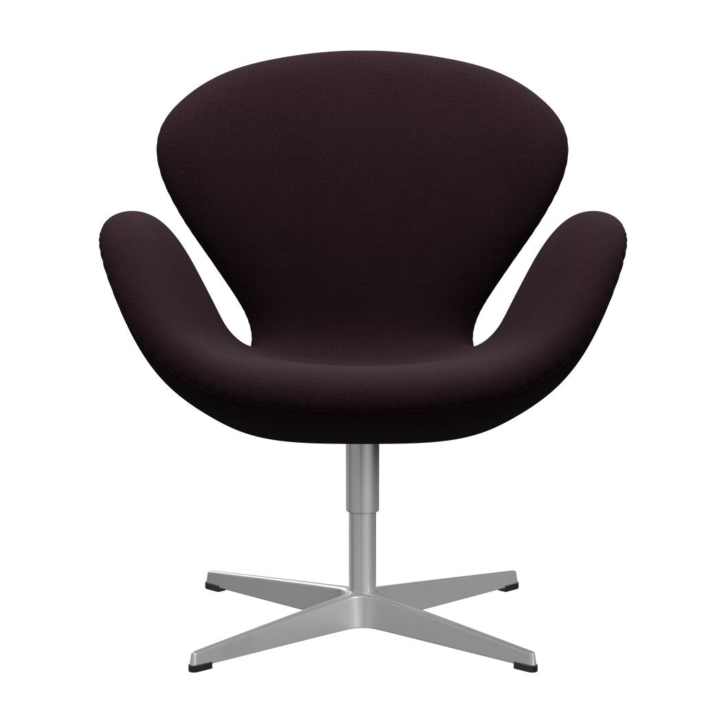 Fritz Hansen Swan Lounge Chair, Silver Grey/Diablo Plum