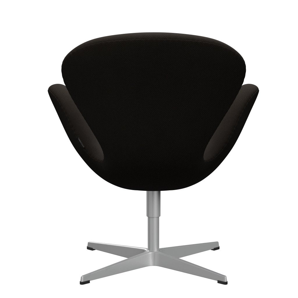 Fritz Hansen Swan Lounge Chair, Silver Grey/Diablo Chocolate Dark