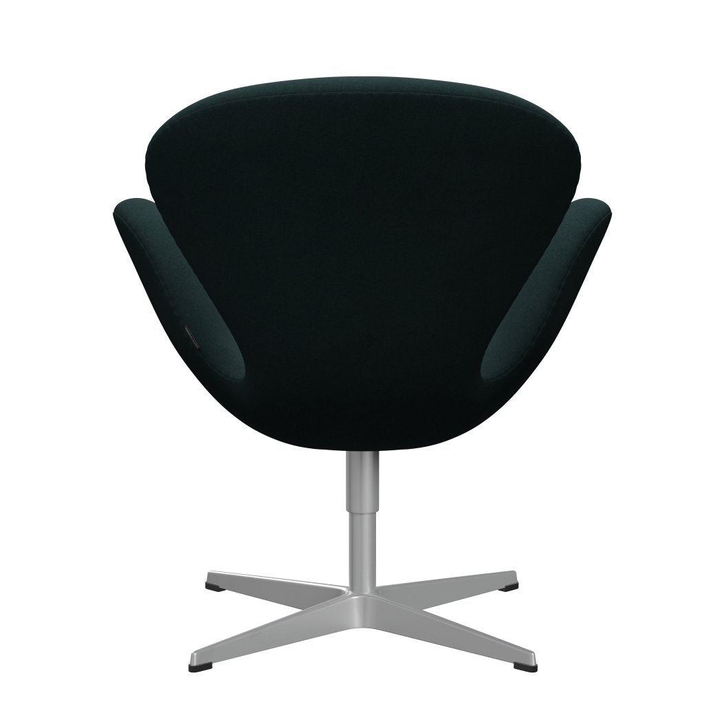 Fritz Hansen Swan Lounge Chair, Silver Grey/Divina Dark Green (886)