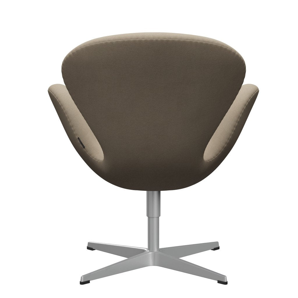 Fritz Hansen Swan Lounge, srebrny szary/divina Light Beige