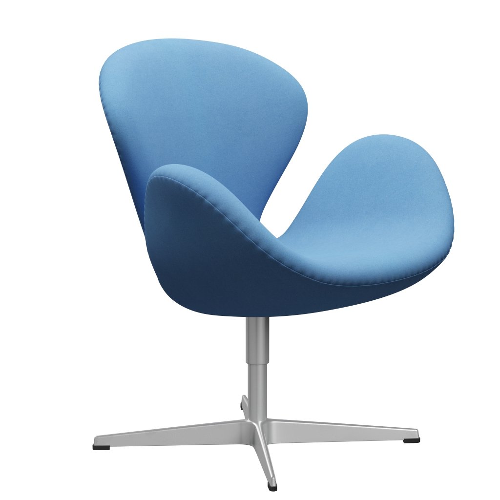 Fritz Hansen Swan Lounge Chair, Silver Grey/Divina Light Blue (712)