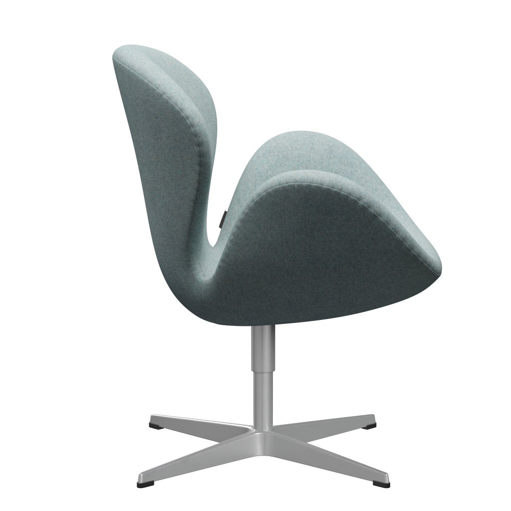 Fritz Hansen Swan Lounge Chair, Silver Grey/Divina Md Mint